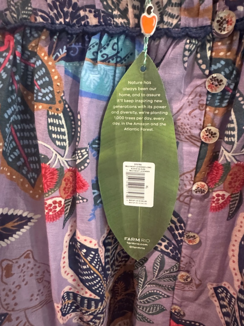 FARM Rio Blouse - Wild Night Floral - Picture 3 of 3